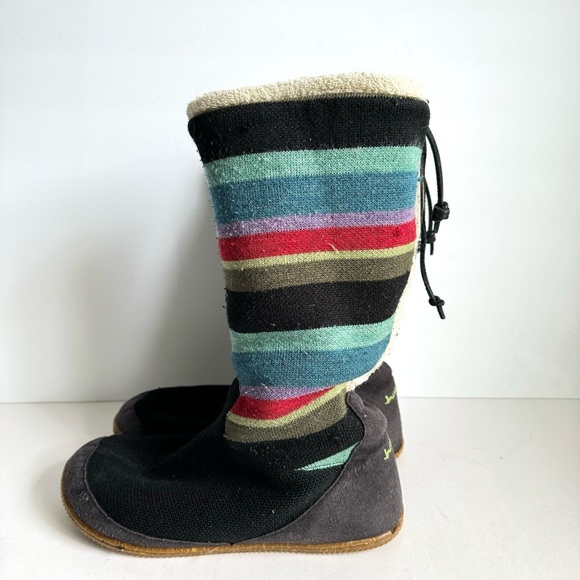 SmartWool Slippers Boot Over Easy Fritter Free Wool Colorful Stripe Womens 9 - Picture 2 of 15